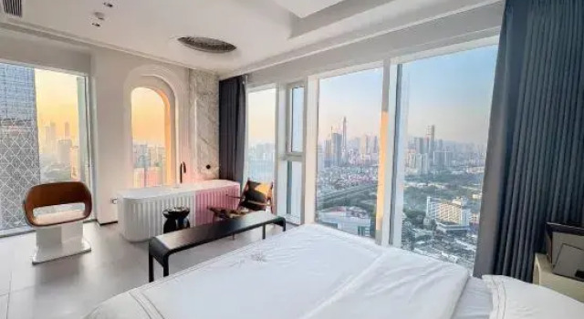 Люкс Deluxe с видом на закат Tiantai No.1 Homestay (Guomao Subway Station Branch)