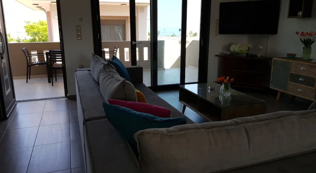 Коттедж Deluxe с 3 комнатами с балконом и с видом на море Angela Apartments