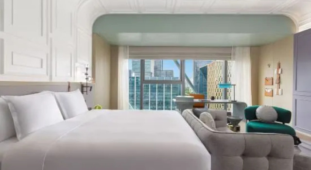 Двухместный люкс c 1 комнатой с видом на город Hotel Indigo Ningbo by IHG