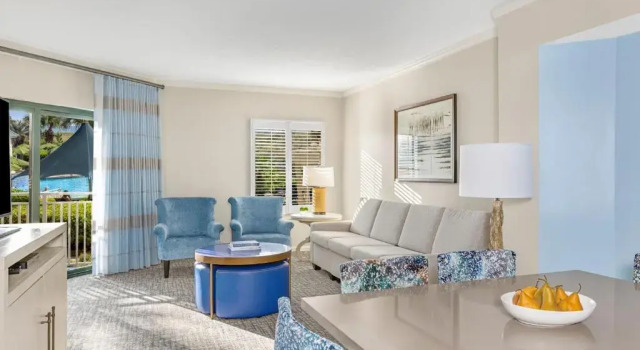 Вилла с 2 комнатами oceanfront Marriotts Barony Beach Club