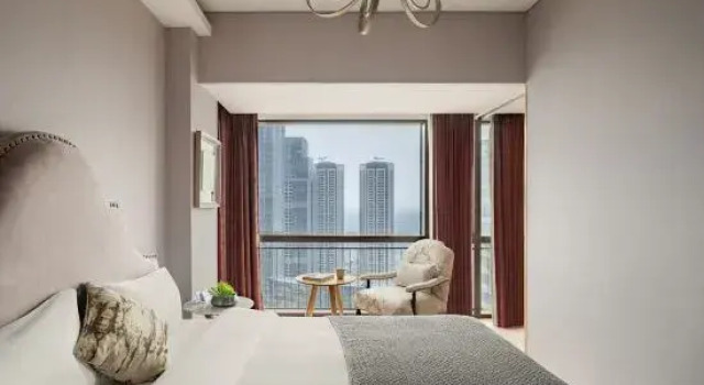 Двухместный люкс с видом на море Mulliner Beluga House (Qingdao The Mixc Aofan Wusi Square)