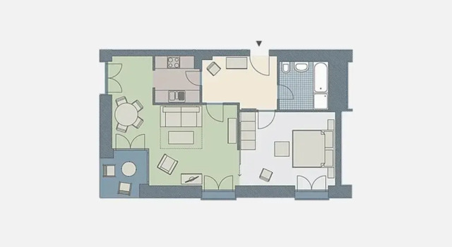 Kaiservillen Heringsdorf - Appartement mit 1 Schlafzimmer und Terrasse D102, Book Apartment Heringsdorf Usedom
