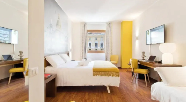 Трёхместный номер с красивым видом из окна B&B Hotel Palermo Quattro Canti