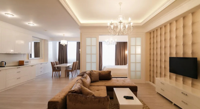 Апартаменты Deluxe с балконом и с красивым видом из окна Отель Homestay Apartments