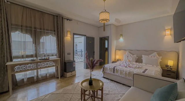 Camera doppia Deluxe con vista sul cortile Riad Tonaroz Gold