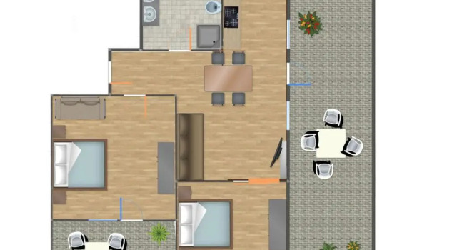 Апартаменты с 2 комнатами Residence Margareth