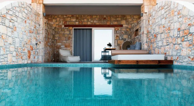 Люкс с видом на море Aliv stone suites & spa