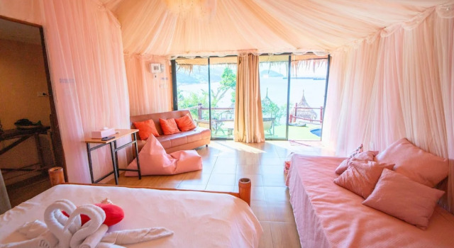 Коттедж Deluxe с видом на океан Pareehut Resort Koh Sichang