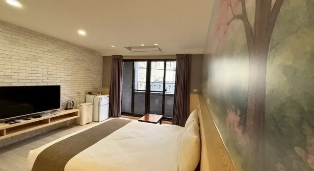 Camera doppia Standard con balcone 大溪老城四季行館桃園市民宿058號