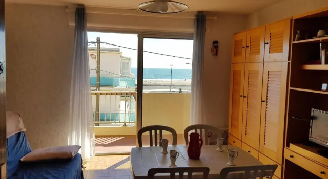 ROC 7 NARBONNE-PLAGE: Appartement studio cabine vue mer