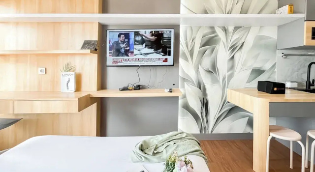 Studio Near Rawa Buntu Station At Samesta Mahata Serpong Apartment, Réserver Appartement South Tangerang 