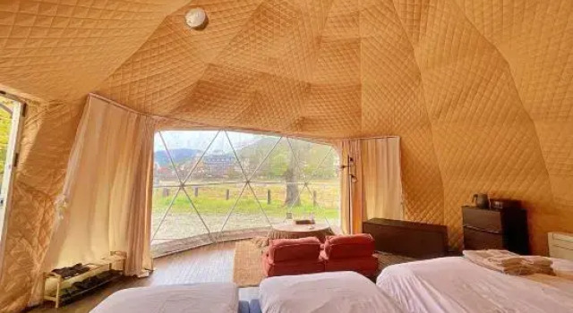 Тент с видом на реку glampark Akasawa Onsen Tochigi