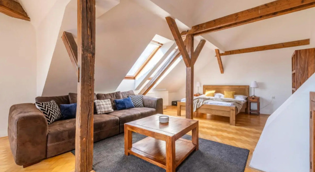 Štupartská 9 - Tyn Church View Apartment with terrace, Забронировать Апартаменты/квартира Апартаменты Праги, рядом с Музей Альфонса Мухи, Апартаменты/квартира