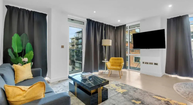 Апартаменты Deluxe Two Bed Serviced Apt in Old Street