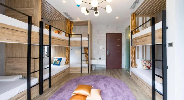 Кровать в общем номере BBQ HOSTEL