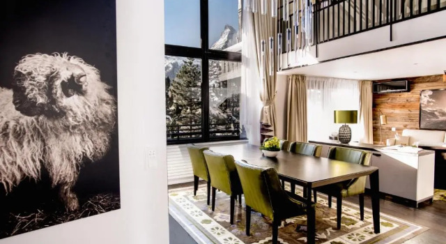 Люкс Deluxe Пентхаус with Matterhorn view Wellness Hotel Alpenhof