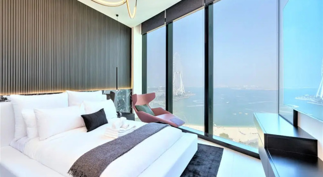 Апартаменты с 3 комнатами с балконом Luxury 3B With Sea View at the Address JBR