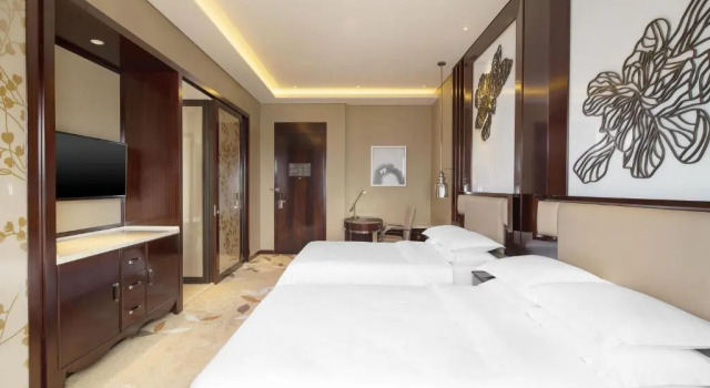 Camera doppia Deluxe con vista sulla città Sheraton Changde Wuling Hotel