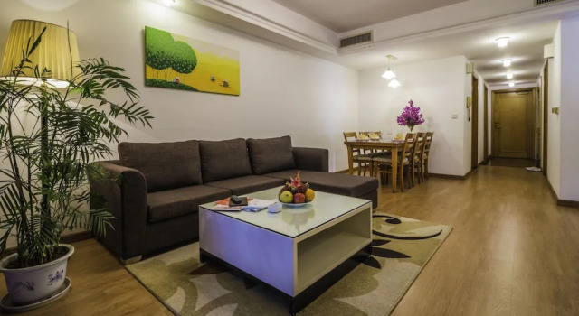 Апартаменты Deluxe с 3 комнатами с видом на город Rose Garden Residences