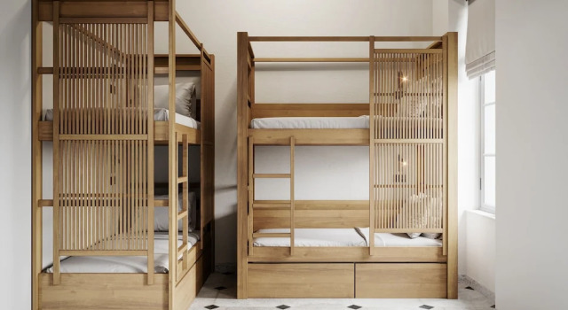 Кровать в общем номере When in Athens Hostel