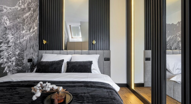 Двухместные апартаменты Deluxe с балконом и с видом на горы Apartamenty 3 Owce z widokiem na Giewont