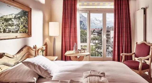 Двухместный номер Deluxe с видом на горы Hotel Schönegg