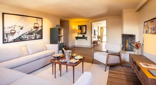 Люкс с видом на горы Les Suites de la Potinière