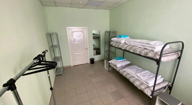 Кровать в общем номере Красхостел