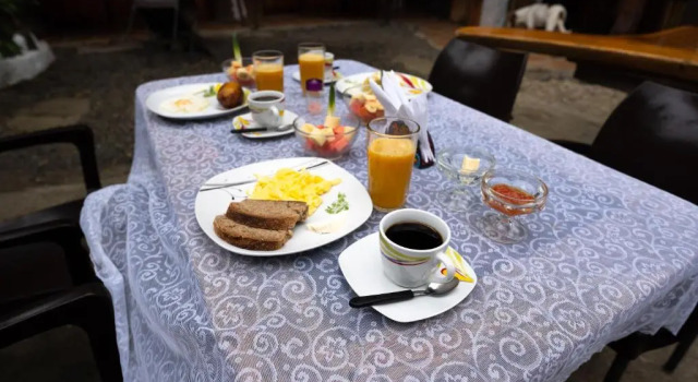 Bett im Wohnheim Hostal Rutamar