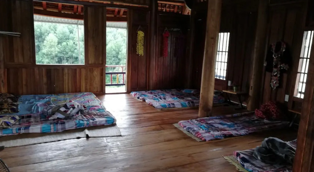 Кровать в общем номере с частичным видом Gio Lao Eco Lodge - Hostel