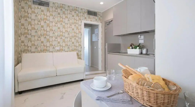 Апартаменты c 1 комнатой с балконом и с частичным видом на море Residence Dolcemare