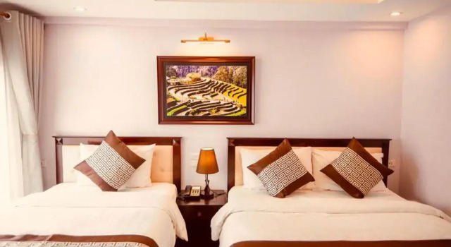 Двухместный номер Deluxe с балконом и с видом на горы Le Bordeaux Sapa Hotel