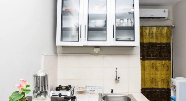 Homey and Modern 2BR at Lagoon Apartment near Shopping Center