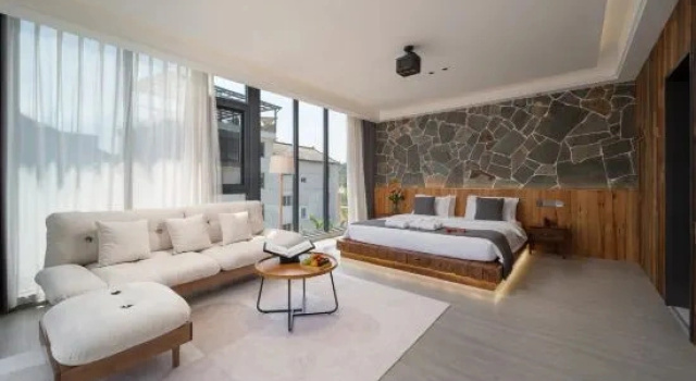 Люкс Deluxe Jinyun Stone Flow Mountain Infinity Pool Resort Villa