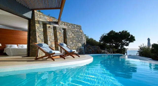 Вилла Luxury Crete Villa Villa Daphne Private Pool Ocean Front 1 BDR Nikolaos