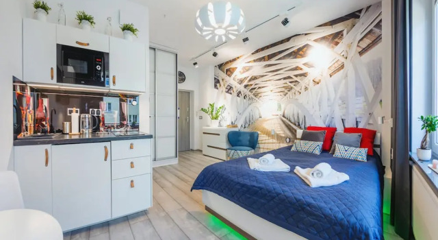 Студия с балконом Apartamenty Sun & Snow Partyzantów
