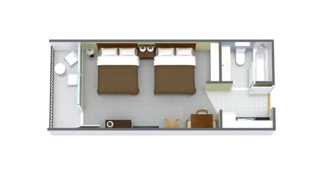 Четырёхместный номер Standard c 1 комнатой oceanfront Holiday Sands North "On the Boardwalk"