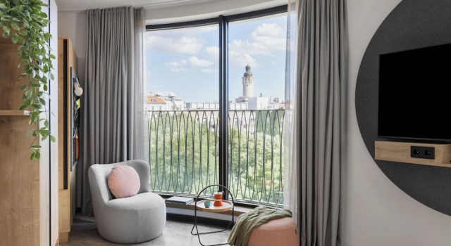Апартаменты студия с панорамным видом Stay KooooK Leipzig City - Online Check In