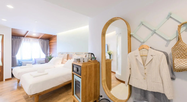 Кровать в общем номере Pastell Oldtown Chiang Mai