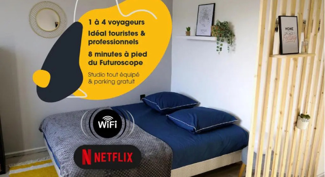Апартаменты Studio a 8 Min a Pied du Futuroscope – 1/4 Pers
