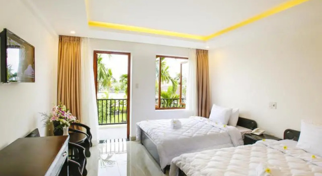 Двухместный номер Deluxe с балконом и с видом на реку Pho Hoi Riverside Resort