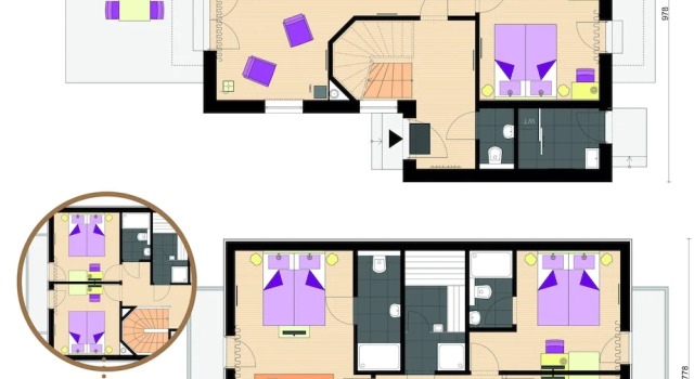 Шале с 5 комнатами с балконом и с видом на горы Dormio Resort Obertraun