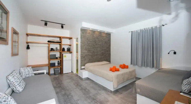 Четырёхместный номер Standard с частичным видом на море Fraskoulas Beach