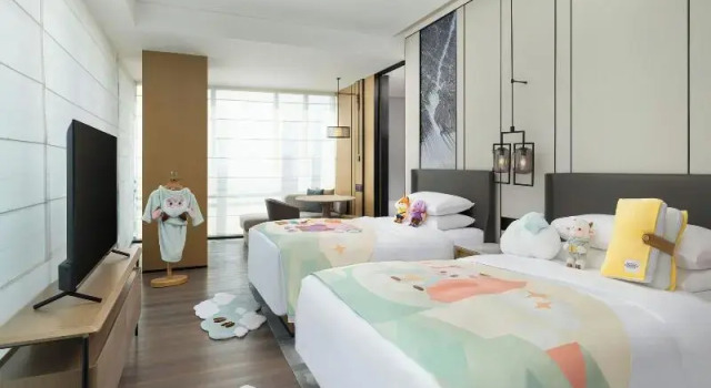 Четырёхместный номер Standard с красивым видом из окна Changzhou Marriott Hotel Jintan