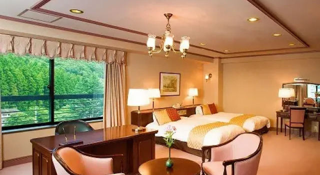Люкс Royal с видом на реку Kinugawa Onsen Sanraku