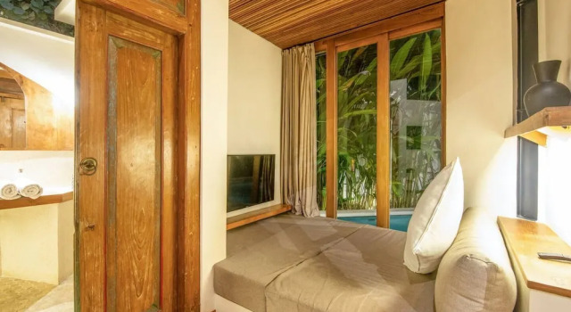 BA Villa 4 1BR Lush 1-br Villa With Pool 4 Mins to Echo Beach, Rezervovat Vila Chaty v Bali, Chalupa