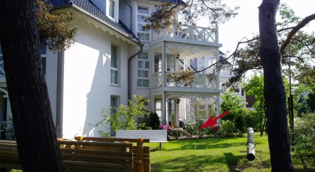 Апартаменты с видом на море FeWo direkt am Strand , mit Balkon und seitlichem Meerblick, Haus Strelasund, Binz