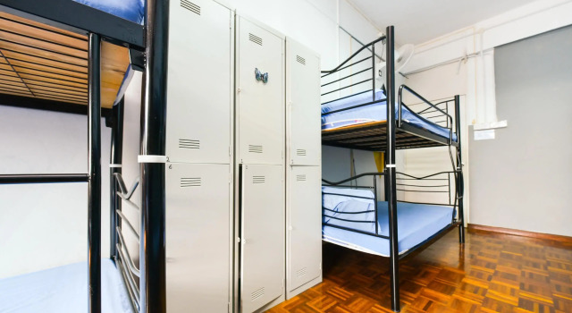 Łóżko w pokoju wieloosobowym Kuantan Backpackers