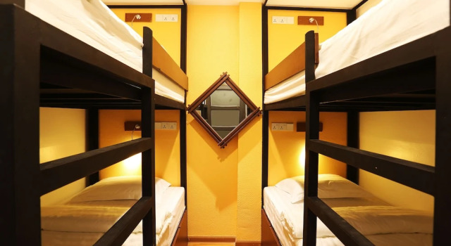 Кровать в общем номере Little Hpa An Hostel