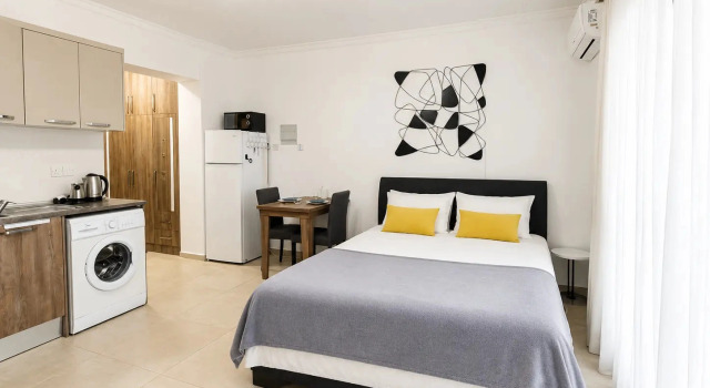 S Vidom Na More Royal Life Poseidon A100 Studiya Apartments, Varaa Huoneisto Trikomo (İskele) Northern Cyprus